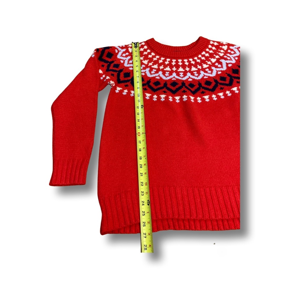 J Crew Womens L Red Fair Isle Wool Blend Red Crew Neck Pullover sweater
Skiing - Picture 2 of 7